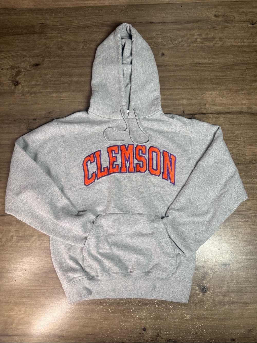 Champion Clemson Tigers Hoodie Womens S Gray Orange Purple Embroidered NCAA